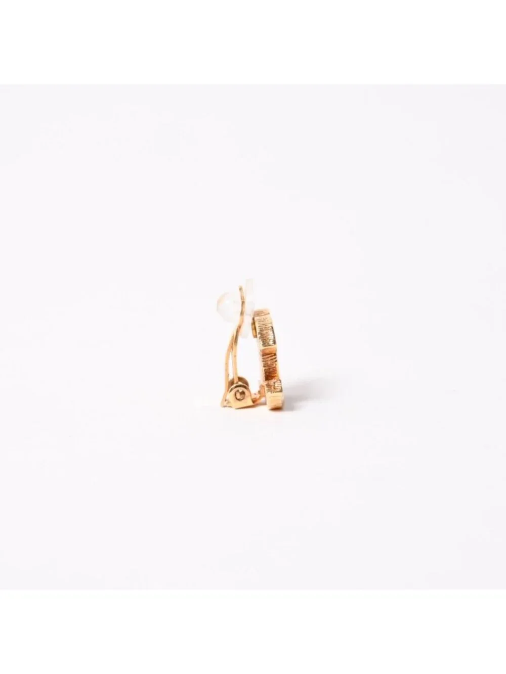Chanel CC Logo Earrings 05 Gold Brown Metal